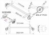 Axle -1500kg Bramber drawings and dimensions Waterproof Bearings 1510MBC - 4x5.5 PCD  2025mm