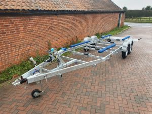 Bramber super bunk braked trailer, Heavy duty 3500Kgs GVW, boat up to 7.7m