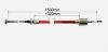 Alko Button End Detachable Trailer Bowden Brake Cable 1320mm (1320mm inner-1530mm outer)