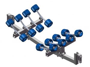 Snipe Y frame 16 roller swing beam assembly