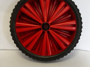 Puncture Proof trolley wheel 395x90-8  26mm red plastic rim