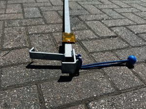 light board arm standard 25 box 2m long cranked end